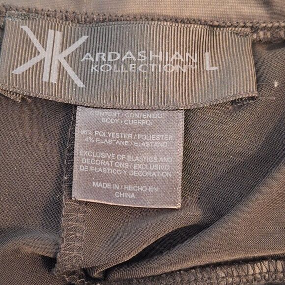 Kardashian Kollection faux leather black Leggings Sz L - Picture 4 of 8